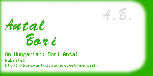 antal bori business card